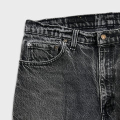 Vintage 90s Levi's 512 Jeans Mens 36x32 Black Slim Fit Taper Leg Fade Dark Wash Denim Pants