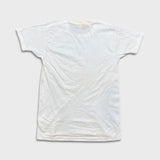Vintage 80s Blank T Shirt Mens Medium White Single Stitch Basic Short Sleeve Tee