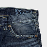 Silver Jeans Co. Zac Mens 33x34 Blue Relaxed Fit Straight Leg Dark Wash Denim Pants
