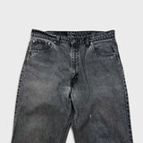 Vintage 90s Levi's 550 Jeans Mens 36x34 Black Relaxed Fit Tapered Leg Fade Denim Pants