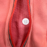 Lululemon Athletic Run Pullover Jacket Womens Size 12 Orange Side 1/4 Zip