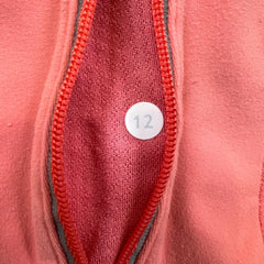 Lululemon Athletic Run Pullover Jacket Womens Size 12 Orange Side 1/4 Zip
