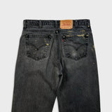Vintage 90s Levi's 550 Jeans Mens 36x34 Black Relaxed Fit Tapered Leg Fade Denim Pants