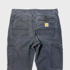 Carhartt Pants Mens 30x32 Gray Double Knee Relaxed Fit Rugged Flex Workwear