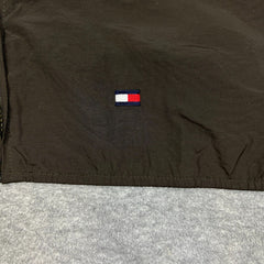 Vintage 90s Tommy Hilfiger 1/4 Zip Fleece Mens XL Gray Tommy Flag Jacket