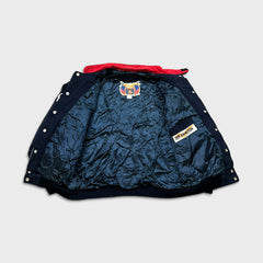 Vintage 90s Jeff Hamilton NASCAR Jacket Large USA Dale Jarret Ford Racing Quality Care