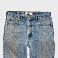 Vintage Y2K Levi's 516 Jeans Mens 36x30 Blue Slim Fit Straight Leg Light Wash Distress Denim Pants