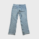 Givenchy 4G Jacquard Denim Mens 34x34 Blue Oversized Fit Light Wash Monogram Pants