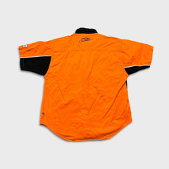 Vintage Y2K Tony Stewart Home Depot Shirt Mens XL Orange NASCAR Winner's Circle Button Up
