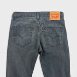 Levi's 511 Jeans Mens 32x30 Gray Slim Fit Stone Wash Stretch Mid Rise Denim Pants