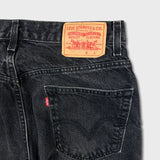 Vintage Y2K Levi's 505 Jeans Mens 33x30 Black Regular Fit Straight Leg Dark Wash Denim Pants