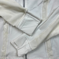 Lululemon Define Jacket Flocked Womens Size 8 White Full Zip Track Top