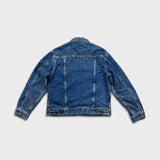 Vintage 90s Gap Denim Jacket Mens Medium Blue Lined Medium Wash USA Jean Trucker