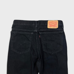 Levi's 516 Jeans Mens 32x30 Black Slim Straight Leg Dark Wash Faded Denim Pants