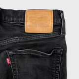 Levi's 512 Jeans Mens 31x26 Black Slim Taper Leg Dark Wash Mid Rise Stretch Denim Pants