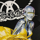 Vintage Y2K Aerosmith Just Push Play T Shirt Mens XL Black Hajime Sorayama Tour Tee