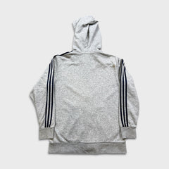 Adidas Hoodie Mens Large Gray Essentials Spell Out Full Zip Hooded Sweater