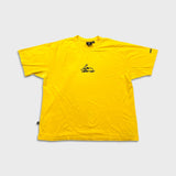 Vintage Y2K Ski Doo T Shirt Mens 2XL Yellow Snowmobile Graphic Short Sleeve Tee