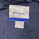 Vintage 90s Reebok Jacket Mens XL Blue Full Zip Outdoor Hooded Coat