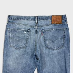 Levi's 541 Jeans Mens 36x30 Blue Athletic Taper Light Wash Distressed Denim Pants