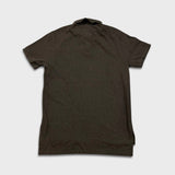 Vintage 90s Polo Ralph Lauren Shirt Mens Brown Medium Pony Preppy Short Sleeve