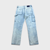 Ksubi Operator Carpenter Jeans Mens 34x32 Blue Double Knee Light Wash Workwear Denim Pants