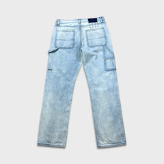 Ksubi Operator Carpenter Jeans Mens 34x32 Blue Double Knee Light Wash Workwear Denim Pants