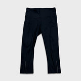 Lululemon Fast & Free Crop II *Nulux 19" Womens Size 6 Black Yoga Run Leggings
