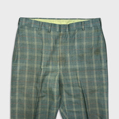 Vintage 70s Levi’s Sta-Prest Pants Mens 32x31 Green Plaid Straight Trousers