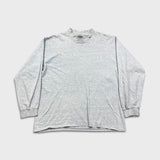 Vintage Y2K Nike Sportswear Mock Neck Shirt Mens 2XL Gray Swoosh Long Sleeve Pullover