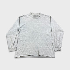 Vintage Y2K Nike Sportswear Mock Neck Shirt Mens 2XL Gray Swoosh Long Sleeve Pullover