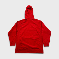 Vintage Y2K Nautica Hoodie Mens Medium Red Spell Out Pullover Hooded Sweater