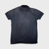Diesel Polo Shirt Mens Large Black Sun Faded Preppy Short Sleeve Tee