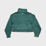Lululemon Scuba Oversized Funnel Neck 1/2 Zip Womens Medium Green Yoga Sweatshirt