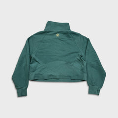 Lululemon Scuba Oversized Funnel Neck 1/2 Zip Womens Medium Green Yoga Sweatshirt