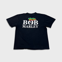 Vintage Y2K Bob Marley T Shirt Mens 2XL Black The Roxx Reggae Double Sided Tee