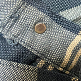 Vintage 70s Levi’s Sta-Prest Pants Mens 32x29 Blue Plaid Flare Leg Trousers