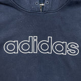 Adidas Hoodie Mens Large Blue Essentials Spell Out Hooded Sweater