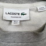 Lacoste Sweatshirt Mens Medium Gray Classic Fit Color Block Pullover Crewneck