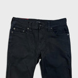 True Religion Geno Pants Mens 32x30 Black Relaxed Slim Stretch Dark Wash Denim