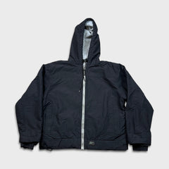 Vintage 90s Reebok Jacket Mens Medium Black Full Zip Reversible Hooded