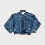 Vintage 80s Guess Denim Jacket Mens XL Blue Georges Marciano Medium Wash USA Trucker