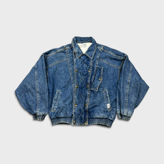 Vintage 80s Guess Denim Jacket Mens XL Blue Georges Marciano Medium Wash USA Trucker