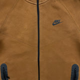 Nike Sportswear Hoodie Mens Medium Brown Tech Fleece Full Zip Hooded Sweater