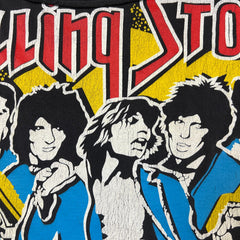 Vintage 1981 The Rolling Stones Tour Sleeveless T Shirt Mens XL Black Distressed Thrashed