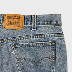 Vintage 90s Levi's 547 Jeans Mens 38x30 Blue Light Wash White Tab Straight Leg Relaxed Fit Denim