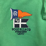 Polo Ralph Lauren Shirt Mens Large Green Nautical Flags Big Pony Short Sleeve