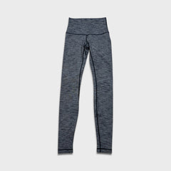 Lululemon Wunder Under Low Rise Tight Womens Size 4 Gray Legging Pilates Yoga