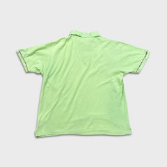 Burberry Golf Polo Shirt Mens Large Green Nova Check Tartan Cotton Preppy