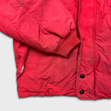 Vintage 90s Nautica Jacket Mens Large Red Full Zip Bomber Down Heavy Coat